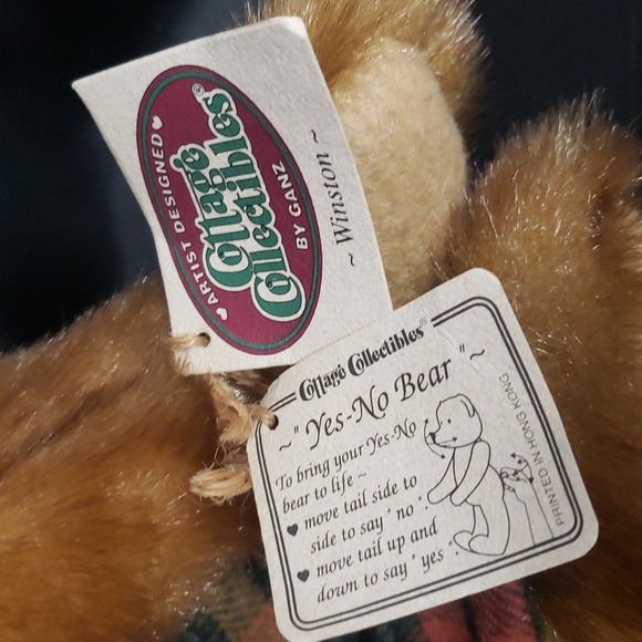 Ganz 1999 Cottage Collectibles NWT "Winston" Teddy Bear with Plaid Pants - Picture 3 of 7